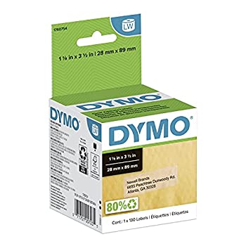 DYMO 1760754 LW メールアドレスラベル ラベルライターラベルプリンター用 クリア 1-1/8インチ x 3-1/2インチ 260ロール1本