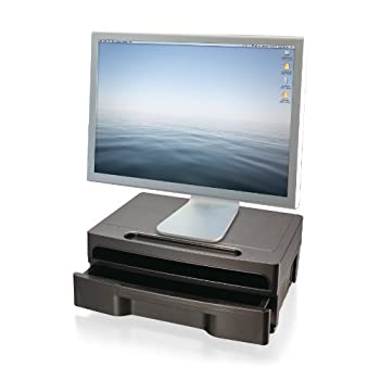 【中古】【輸入品・未使用】Officemate 2200 Series Monitor Stand with Drawer%カンマ% Black (22502) by Officemate [並行輸入品]