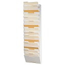 【中古】【輸入品・未使用】Wallniture Lisbon 15段 壁掛けファイルホルダー デスクオーガナイザー メタルホワイト オフィス整理 収納ラック
