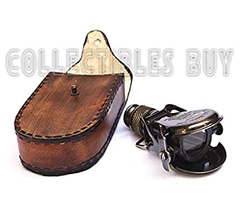 šۡ͢ʡ̤ѡVintage Small Antique Single Binocular With Leather Case Maritime R &J Beck London Nautical Pirate 1492 Authentic Replica