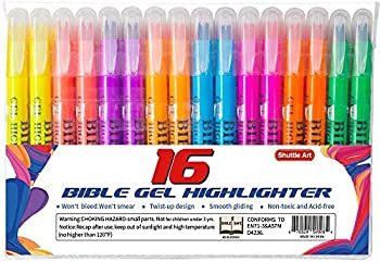 【中古】【輸入品・未使用】Shuttle Art 蛍光ペン 固形蛍光マーカー 8色 16本セット 蛍光クレヨン 速乾 大容量 裏移りしない 繰り出し式 ゲルインク 教科書/ノード/新聞/手