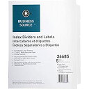 【中古】【輸入品・未使用】Business Source Punched Laser Index Dividers%カンマ% 5 Blank Tab(s) (36685)