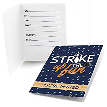 yÁzyAiEgpzStrike Up the Fun - Bowling - Fill In Birthday Party or Baby Shower Invitations (8 count)