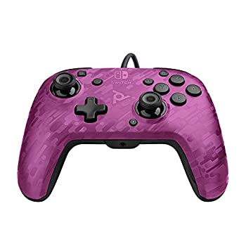 【中古】【輸入品・未使用】PDP Nintendo Switch Faceoff Deluxe+ Audio Wired Controller - Purple Camo (並行輸入品)