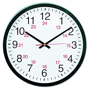 yÁzyAiEgpz24-Hour Round Wall Clock%J}% 12 3/4%_uNH[e%%J}% Black (sAi)