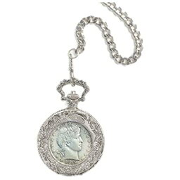 【中古】【輸入品・未使用】American Coin Treasures 11451 Silver Barber Half Dollar Pocket Watch