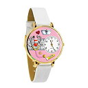yÁzyAiEgpz[prv]Whimsical Watches Nurse Pink in Gold Women's Quartz Watch with White Dial Analogue Display and White Leather Strap G-0620