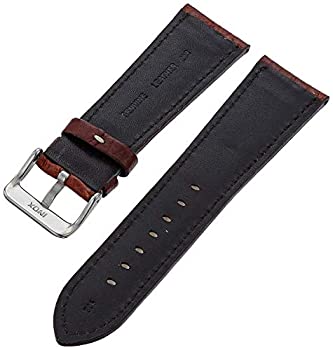【中古】【輸入品・未使用】Hadley Romaメンズワイドスタイル本革コントラストブラック時計バンド20?mm 【中古】【輸入品・未使用】Hadley Romaメンズワイドスタイル本革コントラストブラック時計バンド20?mm