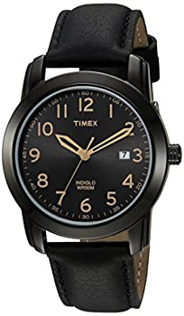 【中古】【輸入品・未使用】Timex　メンズ腕時計　日付表示付き　レザーストラップ