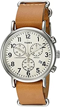 【中古】【輸入品 未使用】Timex ウィークエンダー クロノグラフ 40mm 腕時計 タン/クリーム。