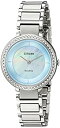 yÁzyAiEgpz[V`Y] Citizen rv Women's 'Silhouette Crystal' Quartz Stainless Steel Casual Watch%J}% Color:Silver-Toned {NH[c EM048