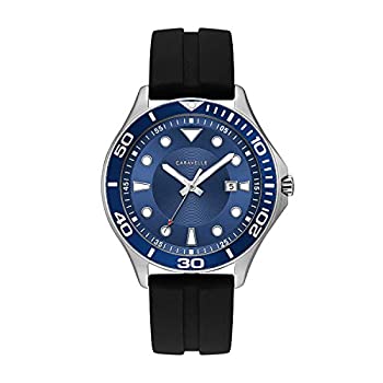 【中古】【輸入品・未使用】Caravelle Men's Quartz Stainless Steel and Silicone Watch%カンマ% Color:Black (Model: 43B155) 【中古】【輸入品・未使用】Caravelle Men's Quartz Stainless Steel and Silicone Watch%カンマ% Color:Black (Model: 43B155)