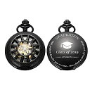 【中古】【輸入品・未使用】SIBOSUN パーソナライズ 懐中時計 'Class of 2019' 刻印 大学卒業ギフト 息子の機械工学