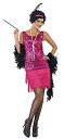 【中古】【輸入品 未使用】Smiffys Women 039 s Pink Funtime Flapper Costume - Us Dress 14-14 並行輸入品