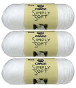 【中古】【輸入品・未使用】(3-Pack%カンマ% H97003-9701-White) - Caron Bulk Buy: Caron Simply Soft...