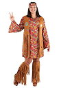 【中古】【輸入品・未使用】Peace and Love Hippie Plus Adult Costume 平和と愛ヒッピープラス大人の衣装は %ダブルクォーテ%♪ハロウィン♪サイズ:Plus (16-20)(3)