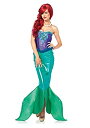 【中古】【輸入品・未使用】LEG AVENUE(レッグアベニュー)? Deep Sea Siren スパンコールビスチェ ラメ入りフィンスカートセット L グリーン /パープル 85368(3)