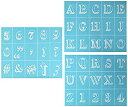 【中古】【輸入品 未使用】Martha Stewart Crafts Chalkboard Silkscreens (9 by 7-1/2-Inch) カンマ 33549 Bodoni Alphabet (Set of 3) 並行輸入品