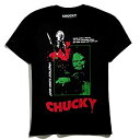 【中古】【輸入品 未使用】チャイルド プレイ チャッキー ブラック Tシャツ (Mサイズ) / CHILD 039 S PLAY 2019 CHUCKY T-SHIRTS ホラー 映画 アパレル 並行輸入品