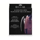 【中古】【輸入品 未使用】Genuine Riccar Type H Hepa Filtration Vacuum Cleaner Bags (6 pack)