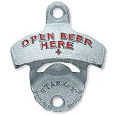 【中古】【輸入品・未使用】Wall Mounted Open Beer Here Starr X Bottle Opener Bar by Brown Manufacturing