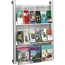 【中古】【輸入品・未使用】Safco Products 4134SL Luxe Magazine Rack%カンマ% 9 Pocket%カンマ% Silver ...