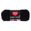 【中古】【輸入品・未使用】Coats Yarn RED HEART super saver 毛糸 極太 ブラック 198g 約333m