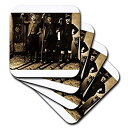 【中古】【輸入品・未使用】(set-of-8-Soft) - 3dRose cst_6754_2 Nordic Ski Club Sepia Tone Soft...