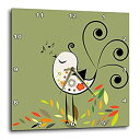 【中古】【輸入品・未使用】3dRose Little Singing Bird - ウォールクロック、10×10インチ(dpp_29010_1)(3)