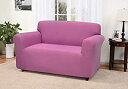 【中古】【輸入品・未使用】Madison jer-love-pkストレッチジャージーLoveseat Slipcover、無地、ピンク