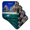 【中古】【輸入品・未使用】(set-of-4-Soft) - 3dRose cst_80687_1 Cabo San Lucas Mexico-Soft Coasters%カンマ% set of 4