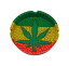 【中古】【輸入品・未使用】11cm Rasta Leaf Round Ashtray