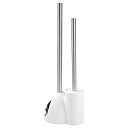 【中古】【輸入品・未使用】InterDesign トイレブラシ ラバーカップ スタンド ホルダー セット 収納 ホワイト 92801EJ(3)