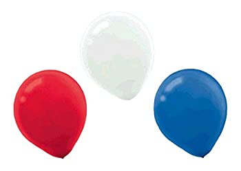 yÁzyAiEgpzAmscan Patriotic Latex Balloons (72 Count)%J}% 12%J}% Red/White/Blue by Amscan