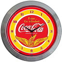 【中古】【輸入品・未使用】コカコーラCoca-colaWINGS ネオンクロック レトロ 壁掛時計 並行輸入品