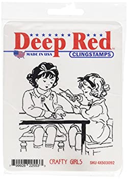 【中古】【輸入品・未使用】Deep Red Cling Stamp 3%ダブルクォーテ%X3%ダブルクォーテ%-Crafty Girls 並行輸入品 