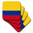 【中古】【輸入品・未使用】(set-of-8-Soft) - 3dRose cst_158280_2 Flag of Colombia Colombian Gold Yellow Blue Red Horizontal Stripes Patriotic South America Americ 1