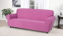 【中古】【輸入品・未使用】Madison jer-sofa-pkストレッチジャージーソファーSlipcover、無地、ピンク