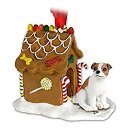 【中古】【輸入品・未使用】ジャック・ラッセル・テリアGingerbread Houseクリスマスオーナメントbrown-white Smooth Coat???...
