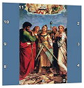 【中古】【輸入品・未使用】3dRose St. Cecilia with Attendant Saints 1515 by Raphael - ウォールクロック、13x13インチ (DPP_175454_2)