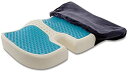 TravelMate Coccyx Orthopedic gel-enhanced (medium-firm)快適Foamシートクッション(グレー) 18%ダブルクォーテ% x 14%ダブルクォーテ% x 3%ダブルクォーテ% グ