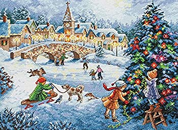 【中古】【輸入品・未使用】Gold Collection Winter Celebration Counted Cross Stitch Kit-16%ダブルクォーテ%X12%ダブルクォーテ% 16 Count (並行輸入品)