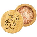 【中古】【輸入品・未使用】Totally Bamboo Salt Box%カンマ% Take Life with a Grain of Salt%カンマ% Etched Bamboo Container With Magnetic Lid For Secure Storage [並行輸入(3)