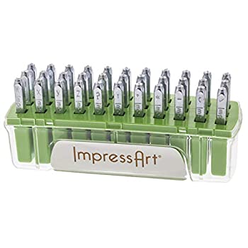 【中古】【輸入品・未使用】ImpressArt Newsprint Lowercase Alphabet Metal Stamps- New Case by ImpressArt Metal Stamps