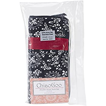 【中古】【輸入品 未使用】Chiaogoo Double Point Stainless Steel 6 Knitting Needle Sock Set wtih Red Ribbon by ChiaoGoo