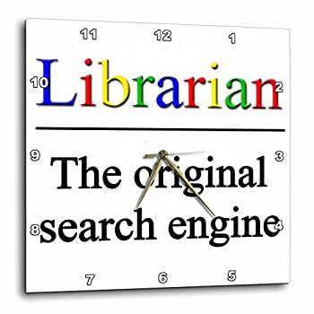 【中古】【輸入品・未使用】3dRose DPP_202958_3 Librarian The Original Search Engine Wall Clock 15..