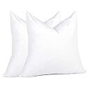 【中古】【輸入品・未使用】(ピュアダウン) puredown 正方形ピローインサート 2個パック 18×18 95%フェザー 5%ダウン 20x20%ダブルクォ...