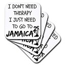 【中古】【輸入品・未使用】(set-of-4-Ceramic) - 3dRose I Dont Need Therapy I Just Need To Go To Jamaica - Ceramic Tile Coasters%カンマ% Set of 4 (cst_220094_3)