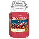 【中古】【輸入品 未使用】Yankee Candle JarクリスマスEve Large Jar Candle レッド 1199601E