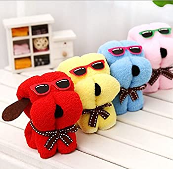 【中古】【輸入品・未使用】SPRING COMER 厳選したコットン 綿 可愛い dog ドッグ タオルハンカチ ギフト プレゼント 10色 男女共用 (24%カンマ% S 20 X 20cm) [並行輸入品]